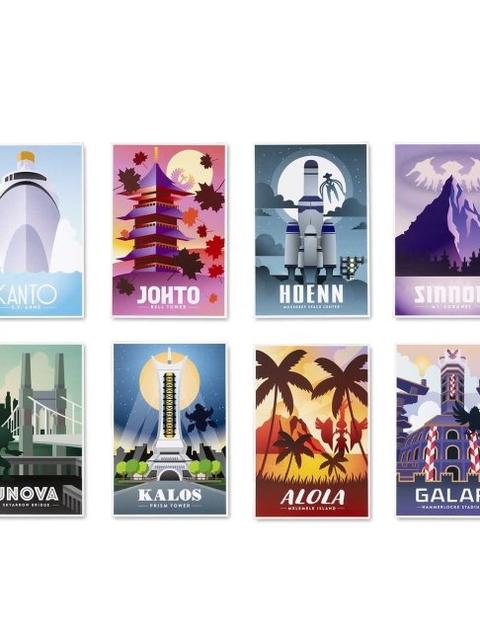 Destination Pokémon Posters (8-Pack)