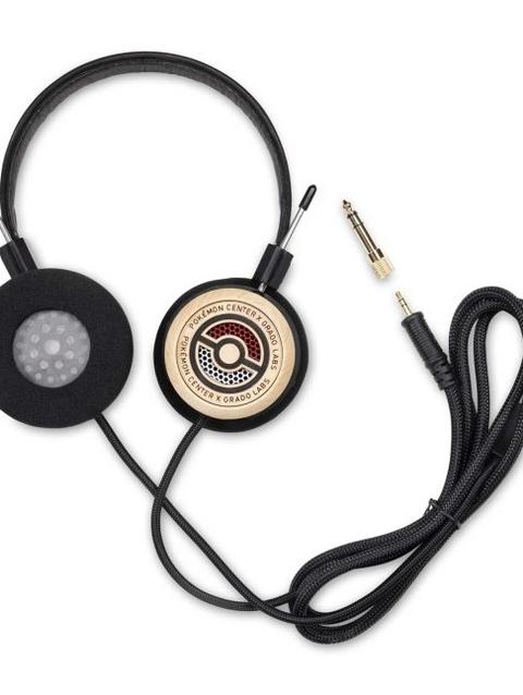 Pokémon Audio Collection: Pokémon Center × Grado Labs Poké Ball Headphones (Wood with Black Headband)