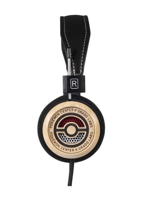 Pokémon Audio Collection: Pokémon Center × Grado Labs Poké Ball Headphones (Wood with Black Headband)