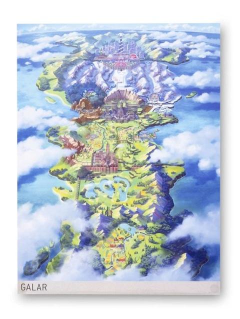 Galar Pokémon Region Maps Poster