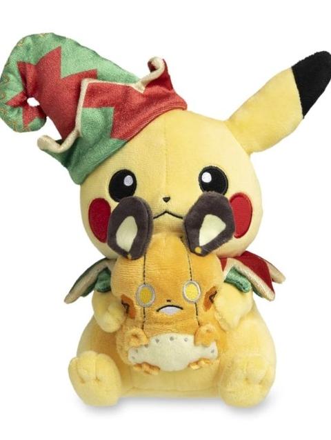 Pikachu & Robot Dedenne Toy Pokémon Holiday Workshop Plush - 8 ¾ In.