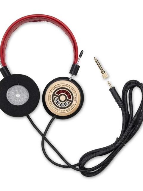 Pokémon Audio Collection: Pokémon Center × Grado Labs Poké Ball Headphones (Wood with Red Headband)