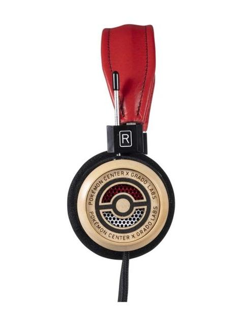 Pokémon Audio Collection: Pokémon Center × Grado Labs Poké Ball Headphones (Wood with Red Headband)