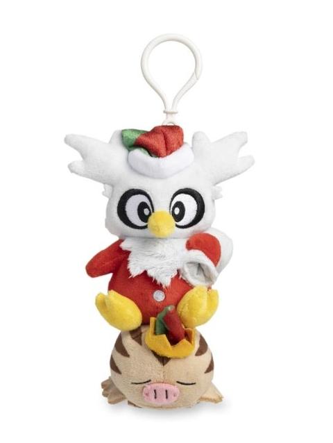 Delibird & Swinub Pokémon Holiday Workshop Plush Key Chain - 7 In.