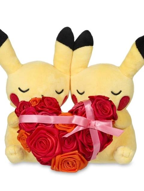 Paired Pikachu Celebrations: Sweetheart Pikachu Plush - 8 In.