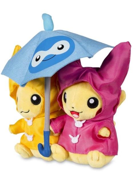 Paired Pikachu Celebrations: Umbrella for Two Pikachu Poké Plush - 9 In.