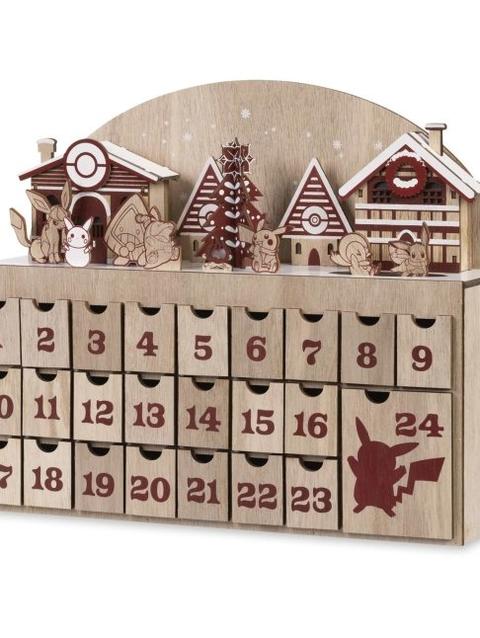 Pikachu, Fuecoco & Friends Pokémon Holiday Wood Countdown Calendar