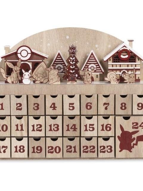 Pikachu, Fuecoco & Friends Pokémon Holiday Wood Countdown Calendar