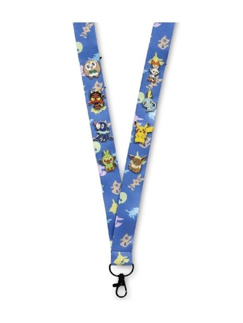 Alola & Galar First Partner with Pikachu & Eevee Lanyard & Mini Pokémon Pins (8-Pack)