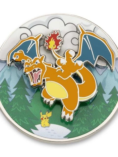 Charizard Flying High Pokémon Spinning Scenes Pin