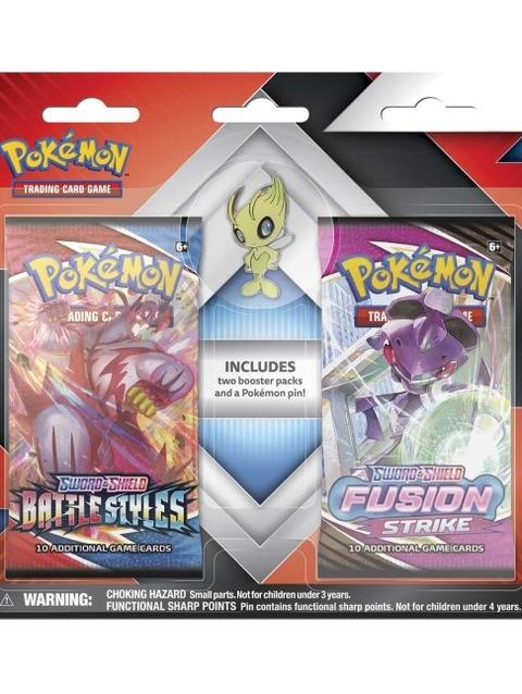 Pokémon TCG: 2 Booster Packs & Celebi Collector's Pin