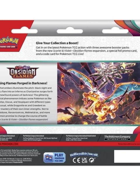 Pokémon TCG: Scarlet & Violet-Obsidian Flames 3 Booster Packs & Greavard Promo Card