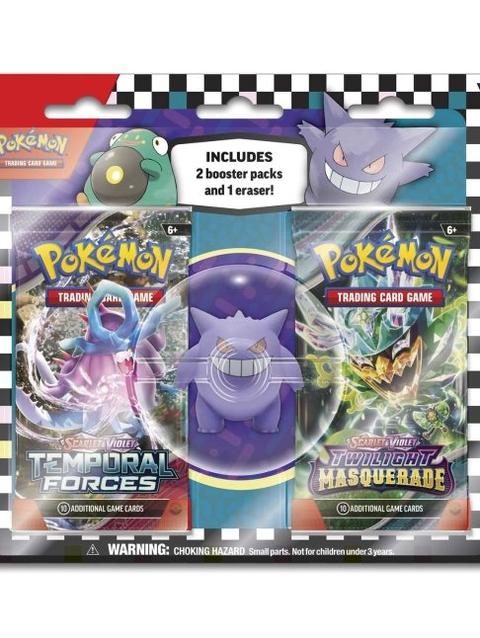 Pokémon TCG: 2 Booster Packs & Gengar Eraser