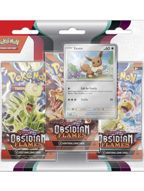 Pokémon TCG: Scarlet & Violet-Obsidian Flames 3 Booster Packs & Eevee Promo Card