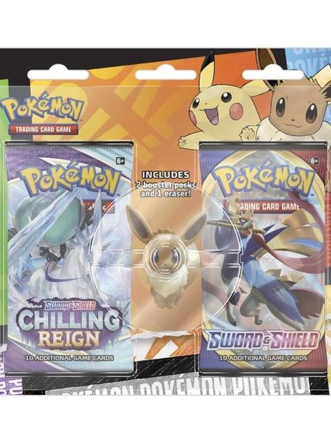 Pokémon TCG: 2 Booster Packs & Eraser