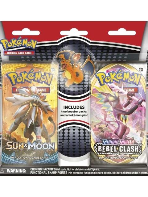 Pokémon TCG: 2 Booster Packs & Charizard Collector's Pin