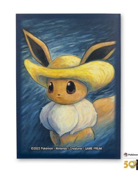 Pokémon Center × Van Gogh Museum: Eevee Inspired by Self-Portrait with Straw Hat Card Sleeves (65 Sleeves)