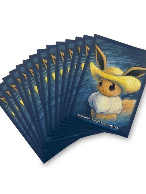 Pokémon Center × Van Gogh Museum: Eevee Inspired by Self-Portrait with Straw Hat Card Sleeves (65 Sleeves)