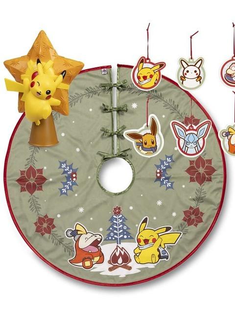 Pokémon Holiday Tree Topper, Ornaments & Tree Skirt Bundle