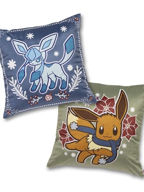 Eevee & Glaceon Pokémon Holiday Throw Pillow Case Bundle