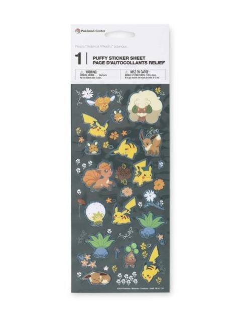 Pikachu Botanical Puffy Sticker Sheet