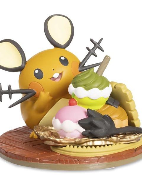 Dedenne Pokémon Delicious Adventure Figure & Holiday Plush Key Chain Bundle