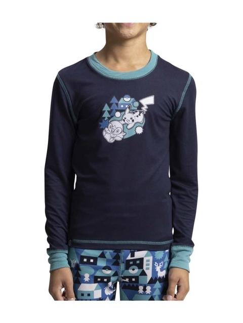 Piplup & Pikachu Winter Village Long-Sleeve T-Shirt - Youth