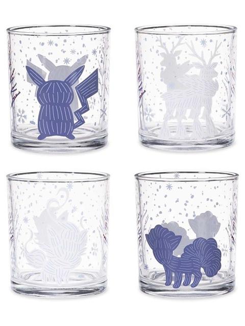 Pokémon Winter Woodland Glass Tumblers & Coasters Bundle